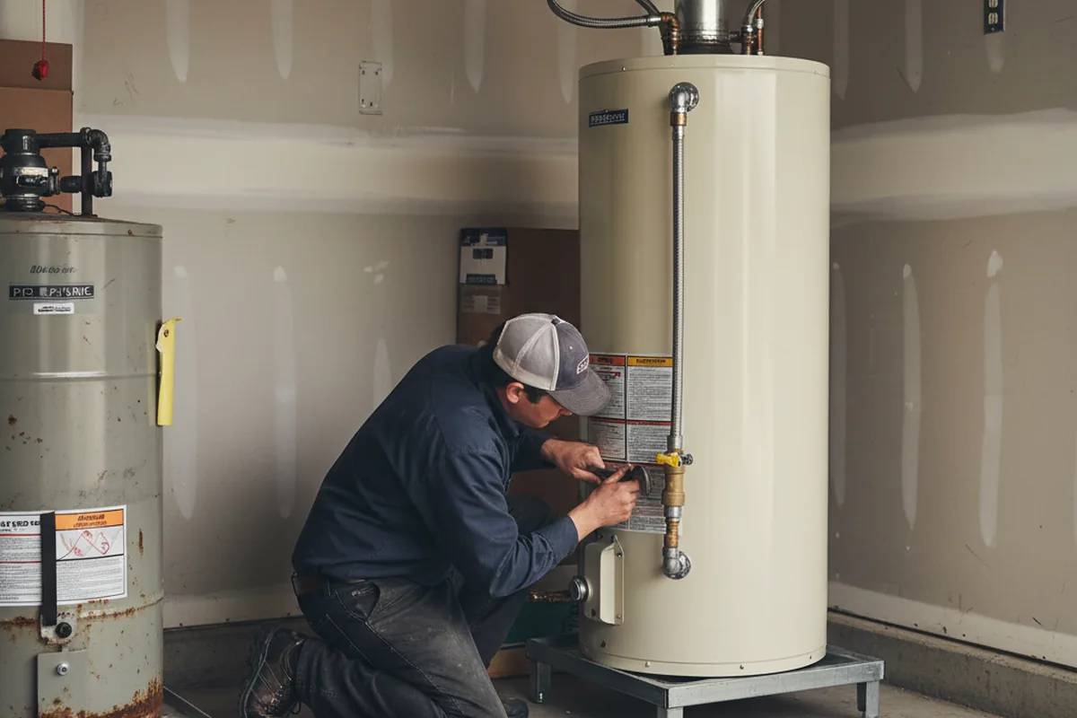 Water heater and shutoff valve replacement in Oak City